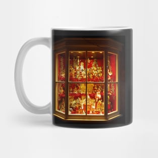 Christmas Victorian Shop Window at castleton derbyshire 2018 Mug